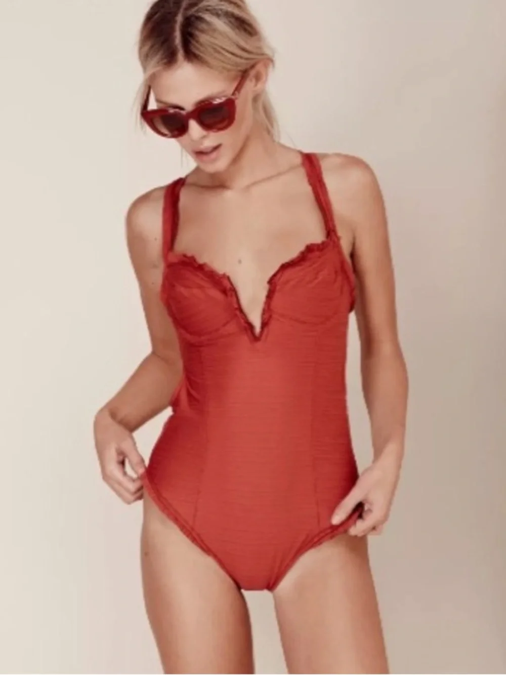 For Love & Lemons St Lucia One Piece Swimsuit L